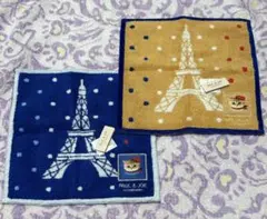 新品タグ付き PAUL & JOE タオルハンカチ 2枚セット