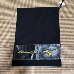 Mizuno Pro グラブ袋 ブラック ゴールド刺繍のサムネイル