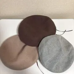 ベレー帽　3点セット
