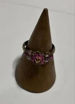 美品☆ ミハエルネグリンのペイントローズピンクマルチリング