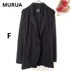 ❣️ムルーア❣️テーラードジャケット 羽織 オフィス パフスリーブ ブラック 黒 F