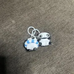 し*こ様 たれパンダ　つなげて可愛い！マスコットチャーム　　めじるしアクセサリー