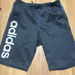 adidas パンツ 黒/青　130サイズ