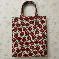 ハンドメイドミニトートバッグ　ピュアブロッサム　レッド