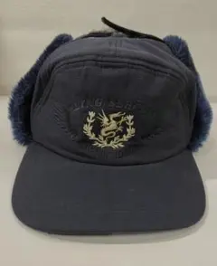 90s Emerald Blue 耳当て付き キャップ フライトキャップ