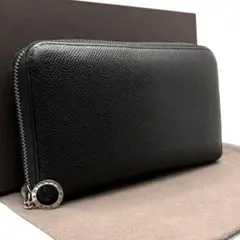 未使用級】ブルガリ 長財布 ラウンドジップ ビーゼロワン ブラック