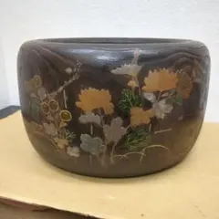 美品】古美術 備前焼 焼き締め 手焙 火鉢 メダカ鉢 作家物 陶印有 壺