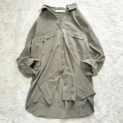 プラージュ リネン シアービッグシャツ ベージュ 長袖 - メルカリ