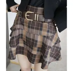 majestic legon 太ベルトフリルミニスカート
