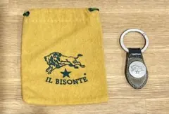 イルビゾンテ　　ILBISONTE キーリング　ダークブラウン　保存袋付き