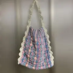 ハンドメイド バック シェル編み
