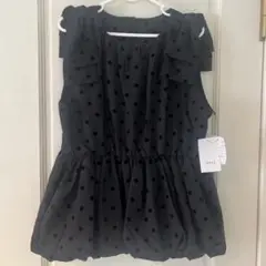 VERITE ドット柄 ノースリーブトップス　リボン　フォーマル　新品