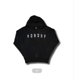 [新品未使用]nobody パーカー nobody ブラック パーカー Lサイズ - メルカリ