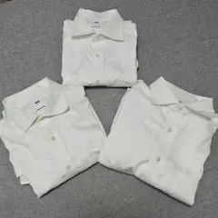 3枚組ユニクロ/UNIQLO スーパーノンアイロンスリムフィットシャツ 白　L
