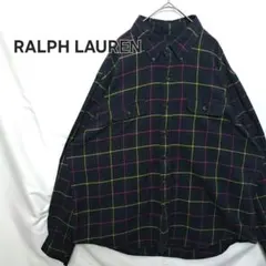 【美品】RALPH LAUREN　ラルフローレン 両胸フラップポケット　チェック