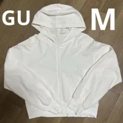 GU UVカットフルジップパーカー Mサイズ オフホワイト