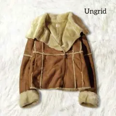 アングリッド ムートンコート M ブラウン フェイクファー 裏ボア アウター