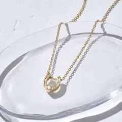 値下げ‼️4℃ホースシューモチーフ ネックレス シルバーカラー 