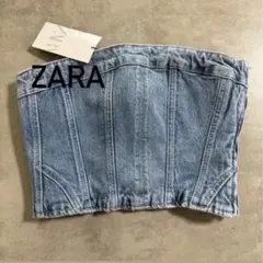 ZARA デニムビスチェ Mサイズのサムネイル