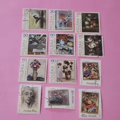 ポーランド 『絵画・美術』使用済切手 86枚セット