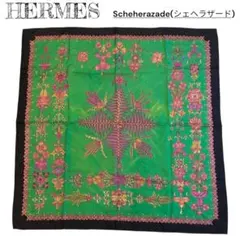 HERMESスカーフ カレ90 黒色 Jardin Creole - メルカリ