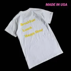 USA製 フラガール刺繍・両面プリント Tシャツ 白 Y2K 69274のサムネイル