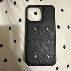 マ*オ様 iPhone 14 Pro Maxブラックレザーケース マルジェラ似