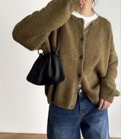 週末限定価格　美品　CANAL JEAN ニットカーディガン　カーディガン CANAL JEAN（キャナルジーン） カーディガン El mar リブスキッパー