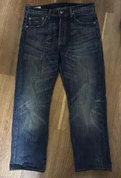 Levi's501 ダークブルー ストレートデニム　ヴィンテージ加工