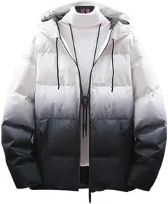 グラデーションフード付きマウンテンパーカー