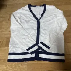 UNIQLO ユニクロ　バイカラーVネックデザインコットンレディースカーディガン