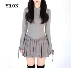 ワンピース yilon FRENCH DOT OP original】dot chiffon onepiece | POMME d'amour