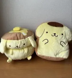 ポムポムプリン ぬいぐるみセット KDDI 電報 プリンくん、マカロン