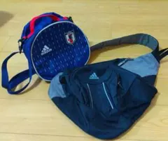 adidasスポーツバッグ2点（ワンショルダー＆ボールバッグ）キッズ向けおまとめ