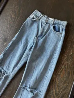 ZARA ダメージデニム　34