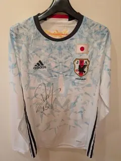 16 adidas サッカー日本代表 ユニフォーム アウェー 模様 白 - メルカリ