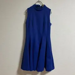 MAITRESSE メトリーゼ 日本製 ノースリーブワンピース F 青 ビジュー