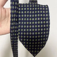 pierre cardin ネイビー ダイヤモンドパターン ネクタイ