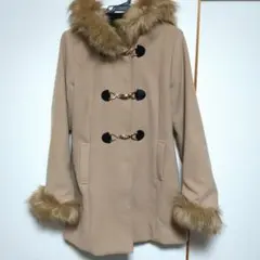♦レディース　SUREVE　ファー付コート　ジャケット　アウター　セミロング　Ｌ