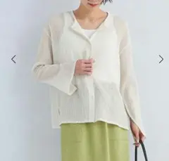 green label relaxing シアーカーディガン