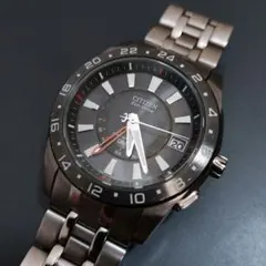 CITIZEN GMT アテッサ チタン 電波ソーラー H116-T012051