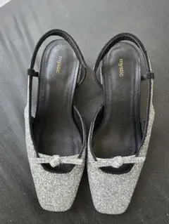 mystic シルバー ハイヒールパンプス 36