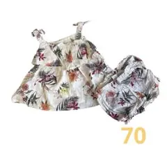 ⭐️匿名配送⭐️【H&M】タンクトップ・ショートパンツセット　ボタニカルフラワー