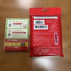 Canon 光沢写真用紙 ゴールド Ｌ判30枚入り&はがきサイズ５０枚