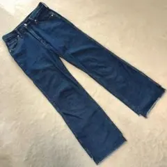 美品 オペークドットクリップ ジーンズ　カットオフ フレアデニム ハイウエスト