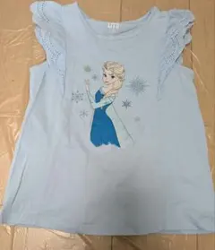 エルサ フリル付きTシャツ 水色 120