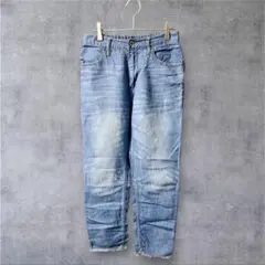 ピュアルセシン　デニムパンツ ウエストゴムライトブルー