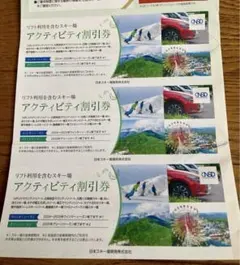 日本駐車場開発 株主優待 アクティビティ割引券 3枚 最新 値引可 紙チケット