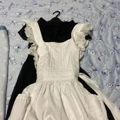 白いロリータエプロンスタイルドレス