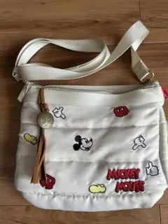 ルートート　　ディズニー　刺繍　ショルダーバッグ　ホワイト